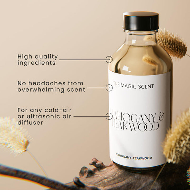 Mahogany & Teakwood Oils for Diffuser - HVAC, Cold-Air, & Ultrasonic Diffuser...