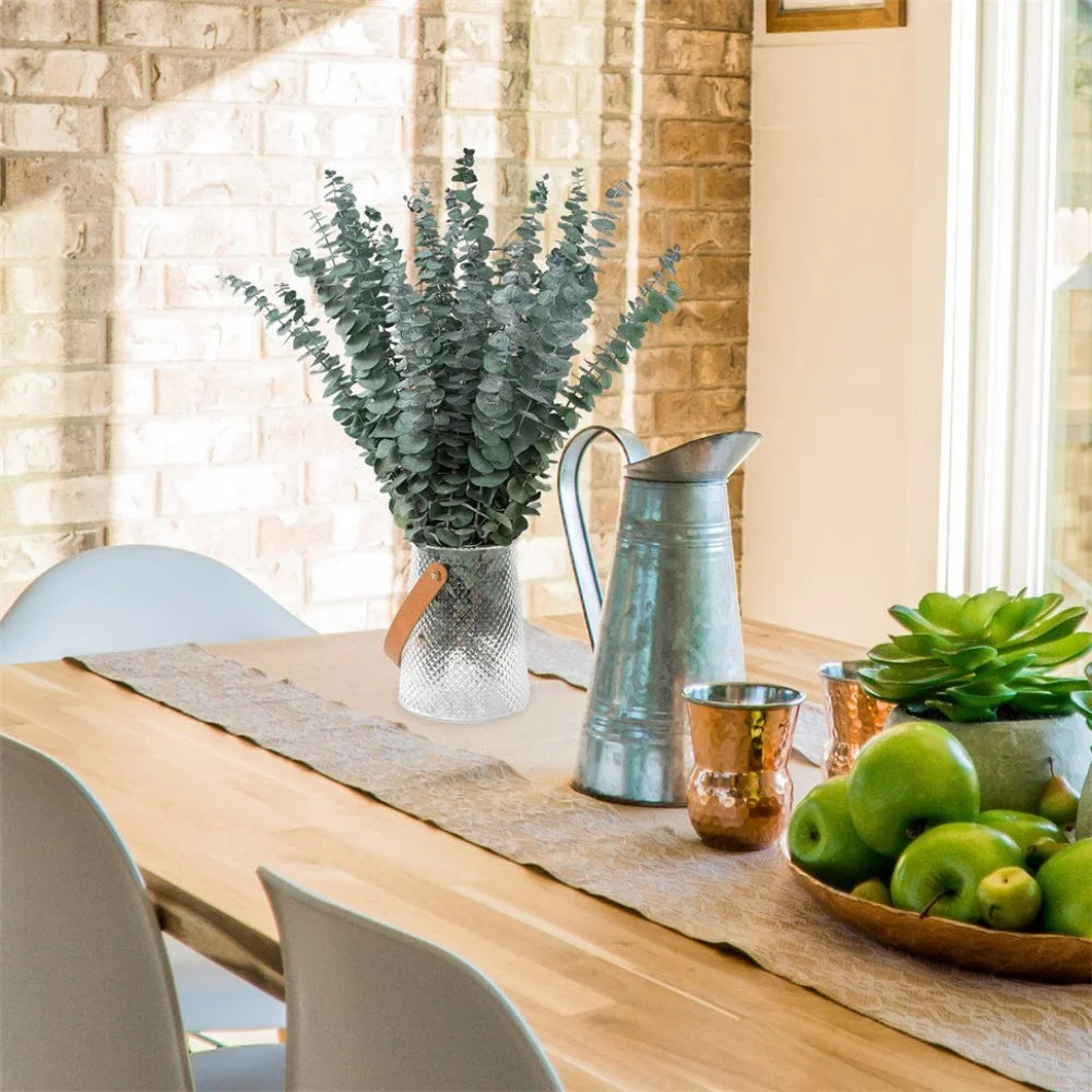 20Pcs Dried Eucalyptus Bundle 17'' Real Eucalyptus Stems - 100% Natural Fresh Eucalyptus Leaves Greenery Stems for Shower Home Decor Flower Arrangement and Wedding