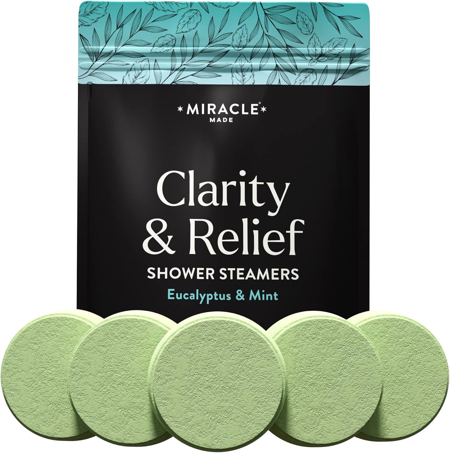 Aromatherapy Shower Steamers – 15 Essential Oil Tablets – Mint Scented Shower Steamers for Sinus Relief - Stress Relief Presents for Women & Men
