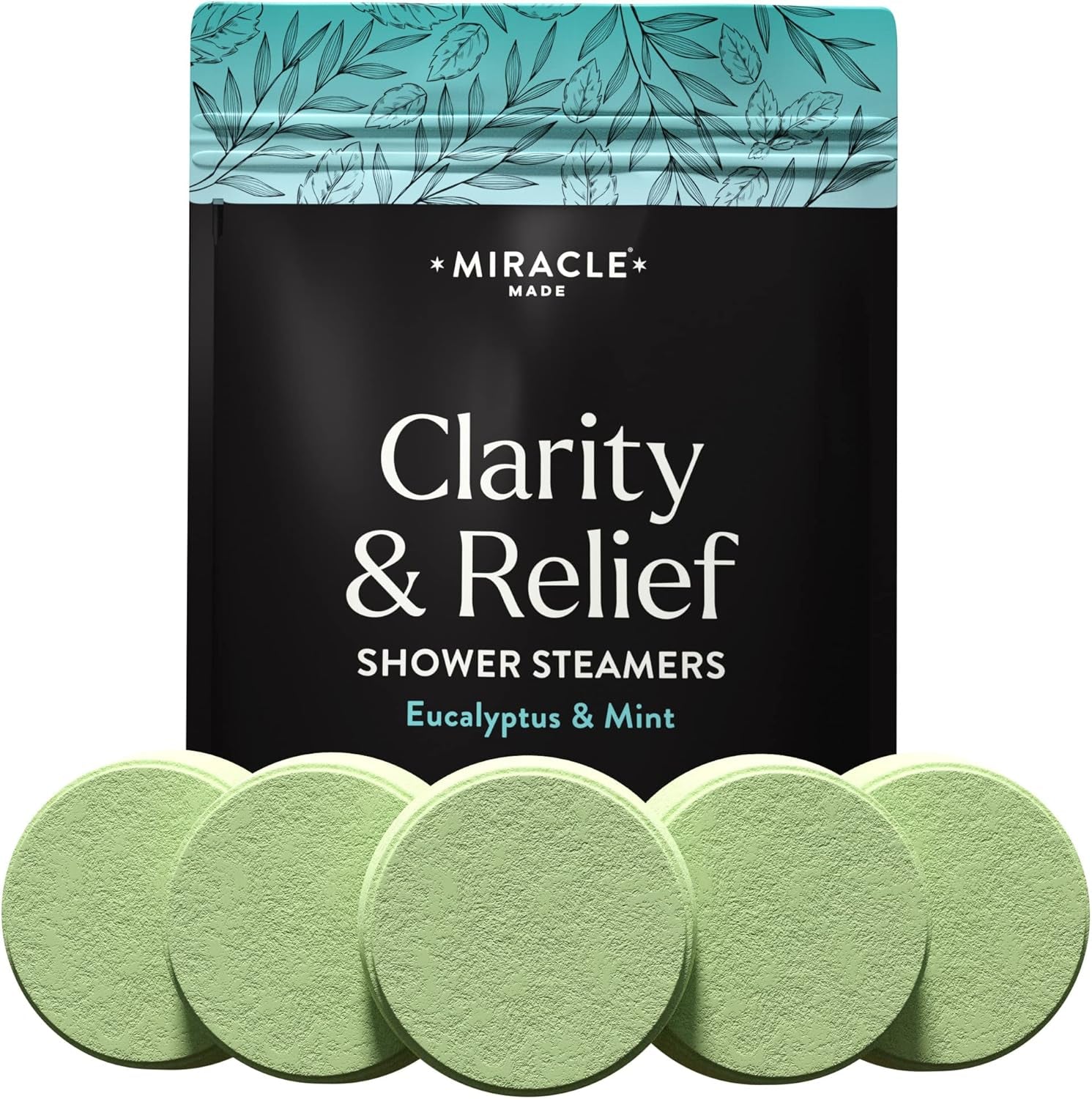 Aromatherapy Shower Steamers – 15 Essential Oil Tablets – Mint Scented Shower Steamers for Sinus Relief - Stress Relief Presents for Women & Men
