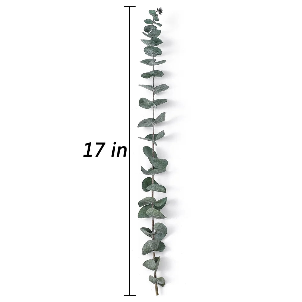 20Pcs Dried Eucalyptus Bundle 17'' Real Eucalyptus Stems - 100% Natural Fresh Eucalyptus Leaves Greenery Stems for Shower Home Decor Flower Arrangement and Wedding