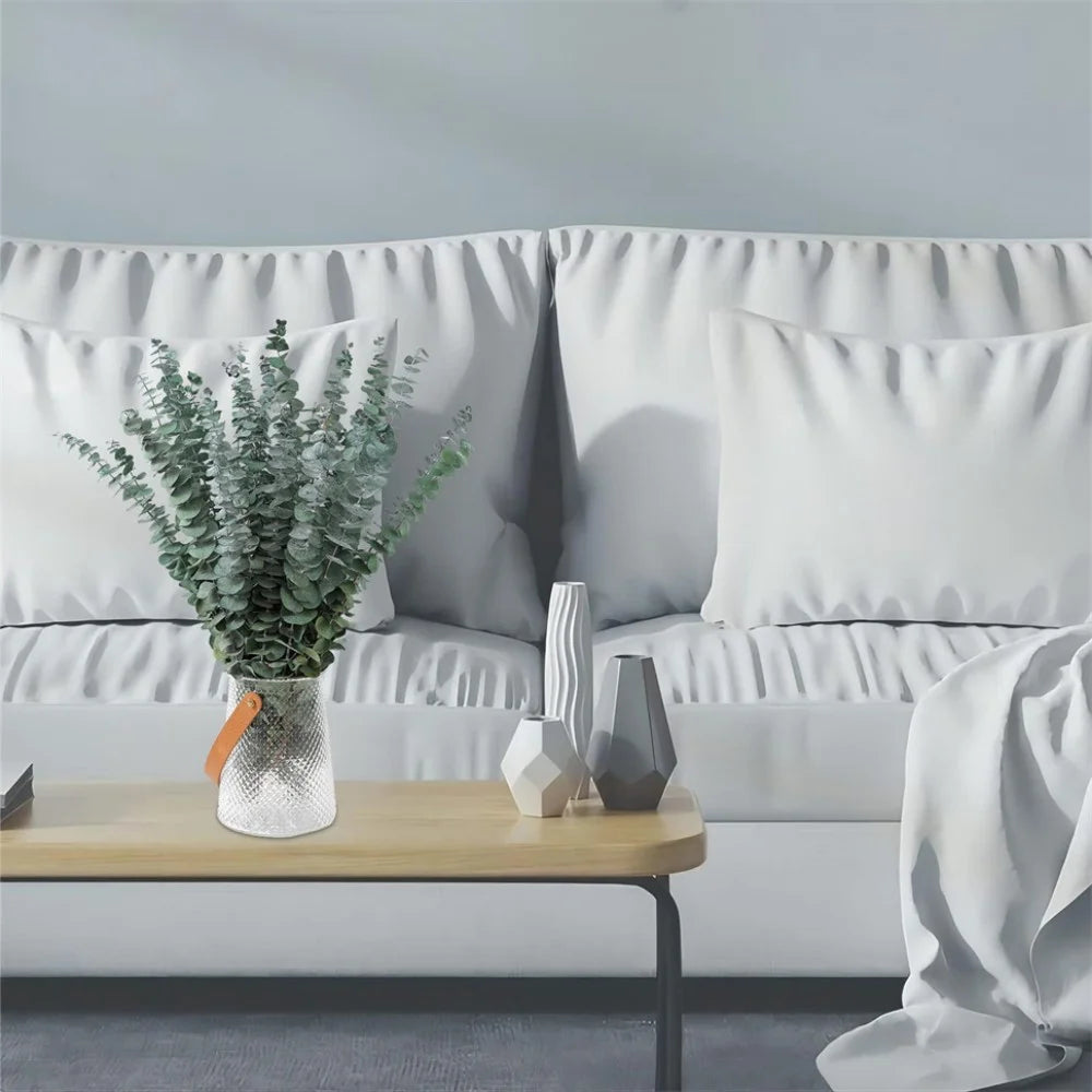 20Pcs Dried Eucalyptus Bundle 17'' Real Eucalyptus Stems - 100% Natural Fresh Eucalyptus Leaves Greenery Stems for Shower Home Decor Flower Arrangement and Wedding