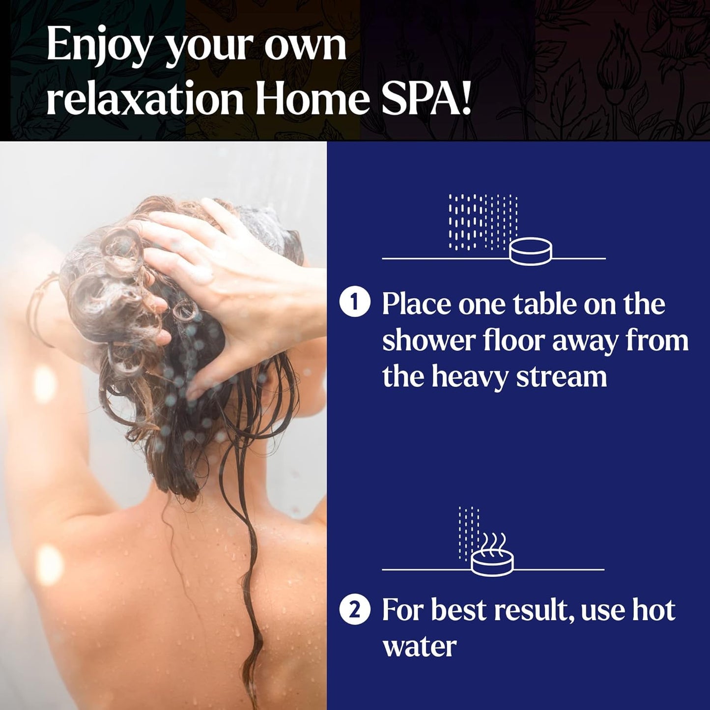 Aromatherapy Shower Steamers – 15 Essential Oil Tablets – Mint Scented Shower Steamers for Sinus Relief - Stress Relief Presents for Women & Men