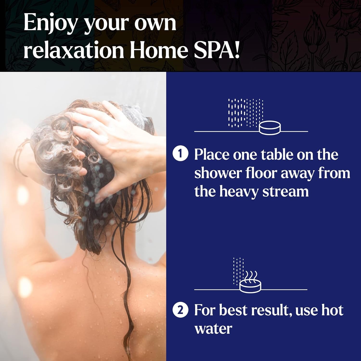 Aromatherapy Shower Steamers – 15 Essential Oil Tablets – Mint Scented Shower Steamers for Sinus Relief - Stress Relief Presents for Women & Men